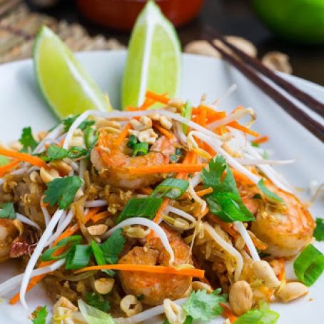 Spaghetti Squash Shrimp Pad Thai