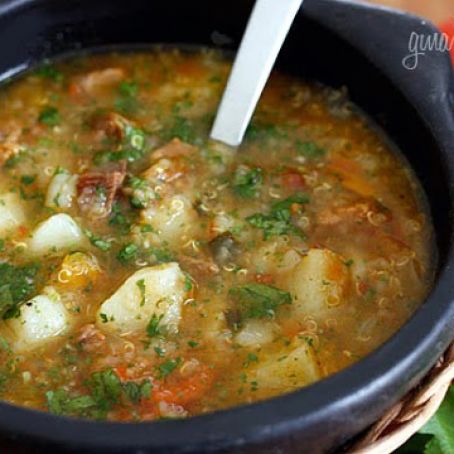 Beef, Potato and Quinoa Soup (Gina's Skinny)