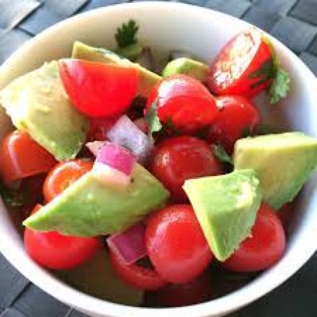 Red Grape, Grape Tomato and Avocado Salad