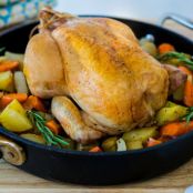 One Pan Roasted Chicken Dinner
