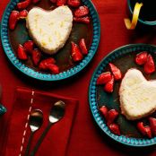 Coeur à la Crème With Roasted Strawberry Sauce