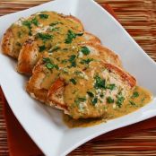 Chicken Breast with Cilantro & Red Thai Curry Peanut Sauce