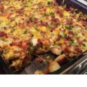 Chicken Bacon Ranch Potato Bake