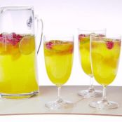 Peach, Raspberry and Lime Sangria