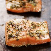 Slow Baked Salmon with Lemon and Thyme
