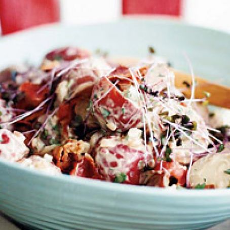 Potato Salad with Bacon and Barbecue Sauce