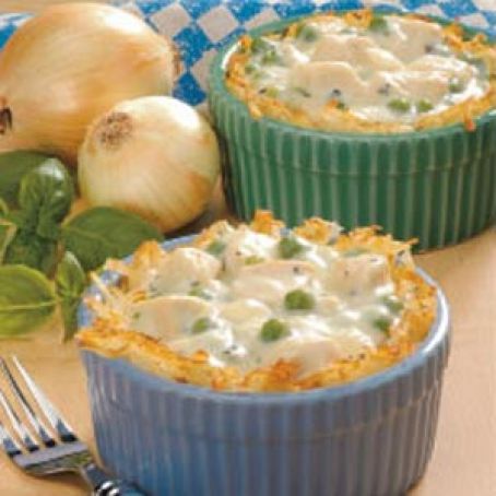 Chicken in Potato Baskets Recipe