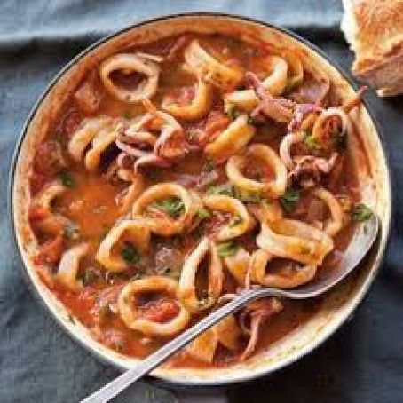 Calamari Stewed with Tomatoes