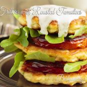 Corn Fritters with Roasted Tomatoes