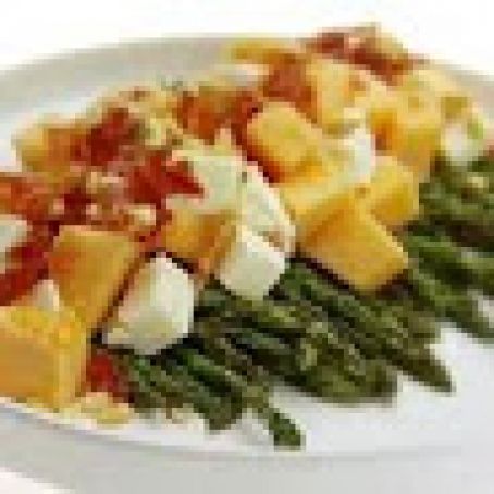 Grilled Asparagus and Melon Salad