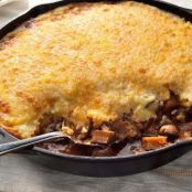 Eggplant and Mushroom Polenta Bake