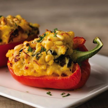 Parmesan Polenta Stuffed Peppers