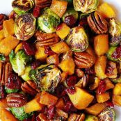 Roasted Brussel Sprouts with Butternut Squash 