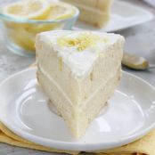 Lemon Layer Cake with Homemade Lemon Curd and Mascarpone Frosting