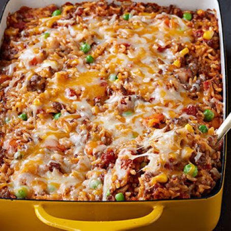 Mexican Beef & Rice Casserole