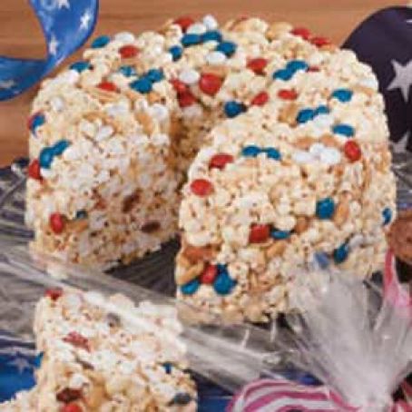 Patriotic Popcorn Cake