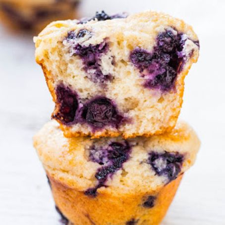 Extra Soft and Moist Blueberry Muffins