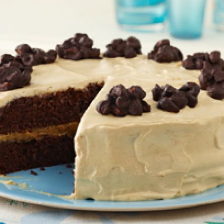 Chocolate Cluster-Peanut Butter Cake