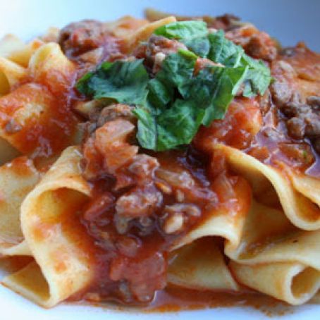 Sausage Ragu with Pappardelle