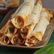 Baked Chicken and Spinach Flautas
