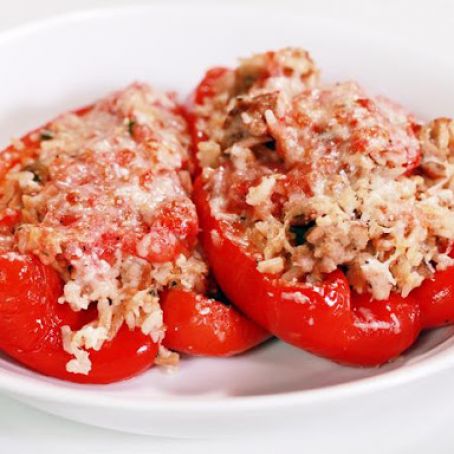 Stuffed Peppers with Ground Turkey and Rice