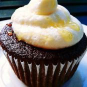 Chocolate BBQ Cupcakes with Honey Sour Cream Buttercream