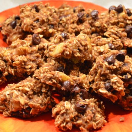 Banana Coconut Chocolate Chip Cookies