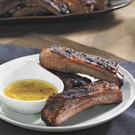 Spanish Spareribs with Herb-Garlic Dipping Sauce