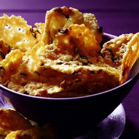 Sides (Pine Nut Cheese Crisps)