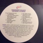 Cranberry Walnut Oatmeal Cookies