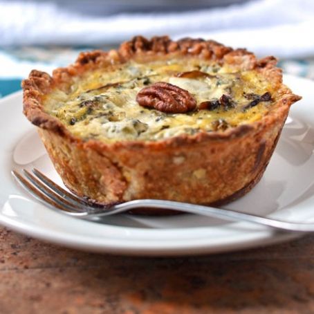 Caramelized Pear and Blue Cheese Quiche