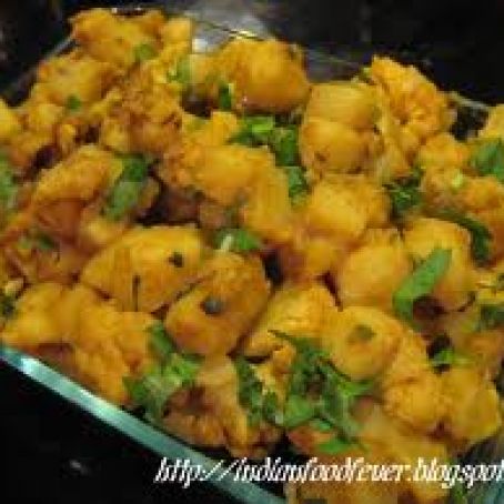 Spicy Potatoes and Caulifower