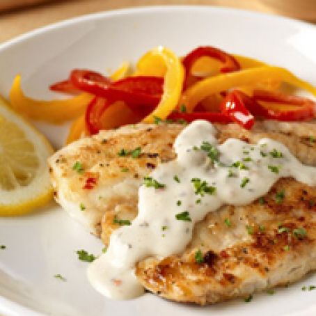 Pan Fried Fish with Creamy Lemon Sauce for TWO