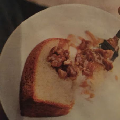 Vanilla Bean Cake with Praline Glaze