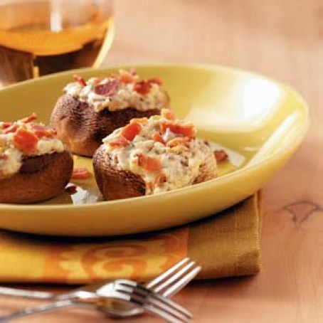 Blue cheese and bacon stuffed mushrooms