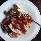 SMOKED ROASTED LEG w/SWEET & HOT APRICOTS