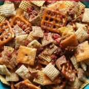 Slow Cooker Cheesy Bacon Chex Mix