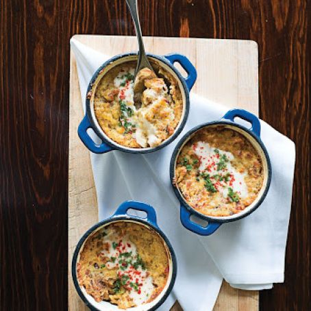 Sausage and Camembert Spoon Bread