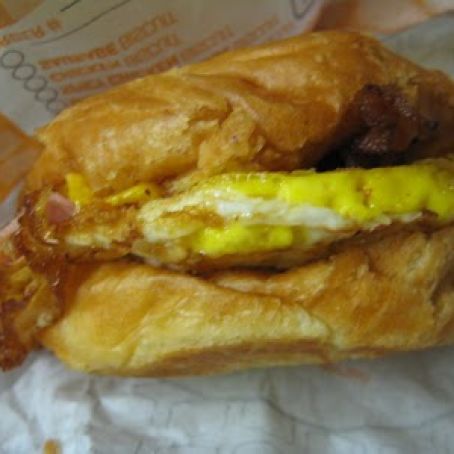 Supreme croissant breakfast sandwich