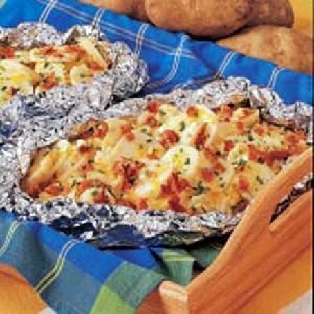 Grilled ThreeCheese Potatoes