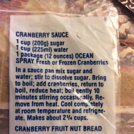 Cranberry Sauce - Ocean Spray