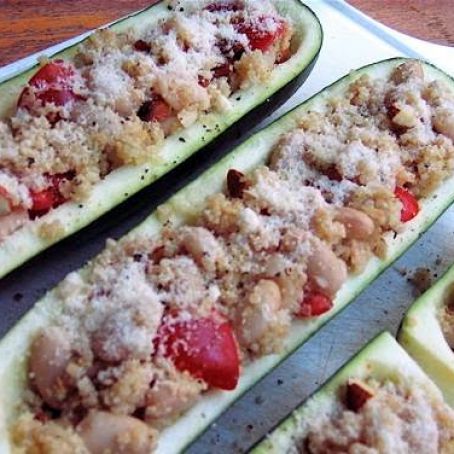 Grilled Zucchini with Quinoa Stuffing