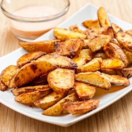 Oven Roasted Potato Wedges with Spicy Dip