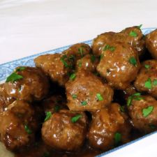 Meatballs in Caramelized Onion Gravy