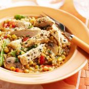 Corn & Mushroom Risotto with Chicken