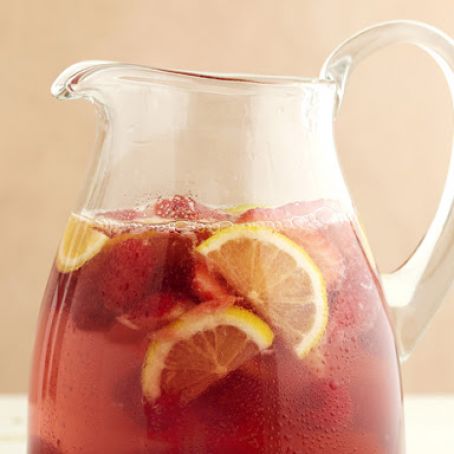 Strawberry-Pink Grapefruit Rose Sangria