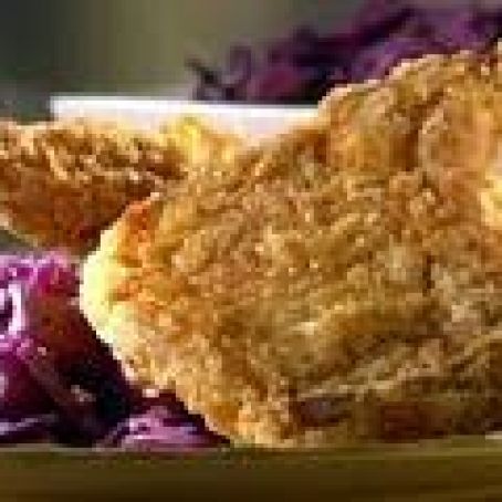 Chicken Fried Pork Chops with Chunky Pear Chutney