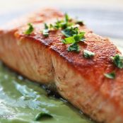 Pan Seared Salmon with Avocado Remoulade