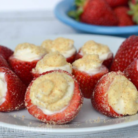 No Bake Strawberry Cheesecake Bites