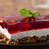 Salads, Jello: Cranberry Jello Pretzel Salad